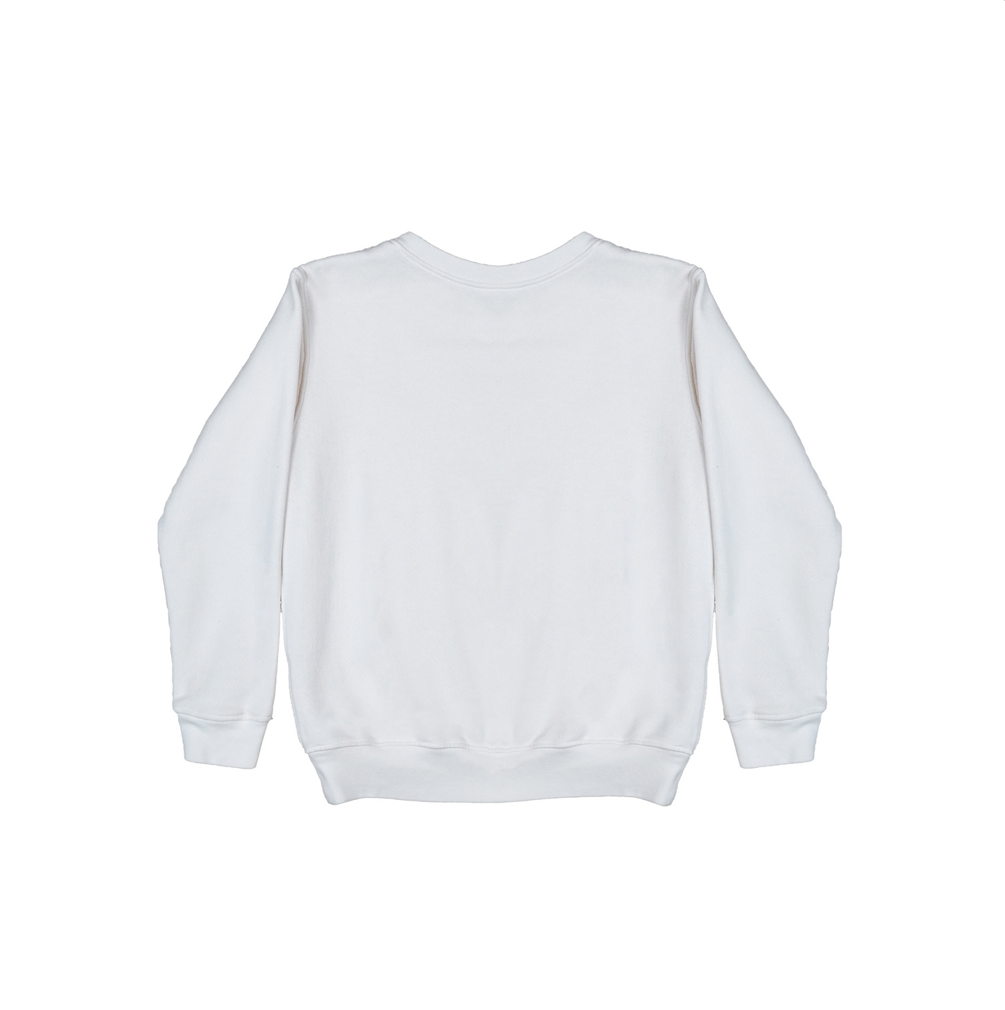 ORGANIC KIDS CREWNECK SWEATSHIRT - PFD/WHITE